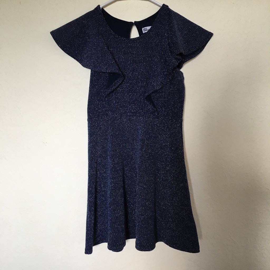 Epic Threads Girl's Blue Ruffle Dress. Size S.
